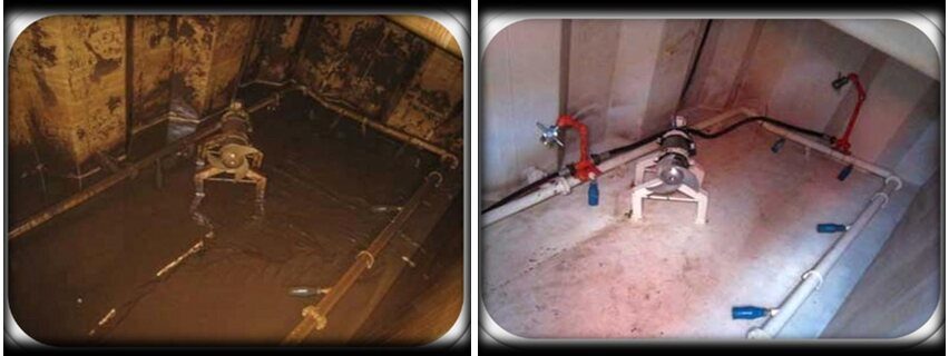 Chemical cleaning before and after