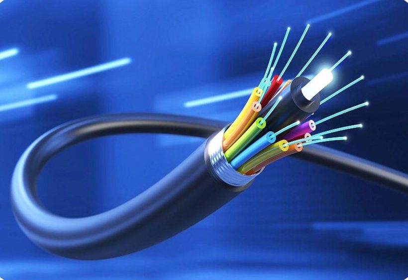 Fibre optic cable cross-section representing ATIGRA fibre installation and 5G services